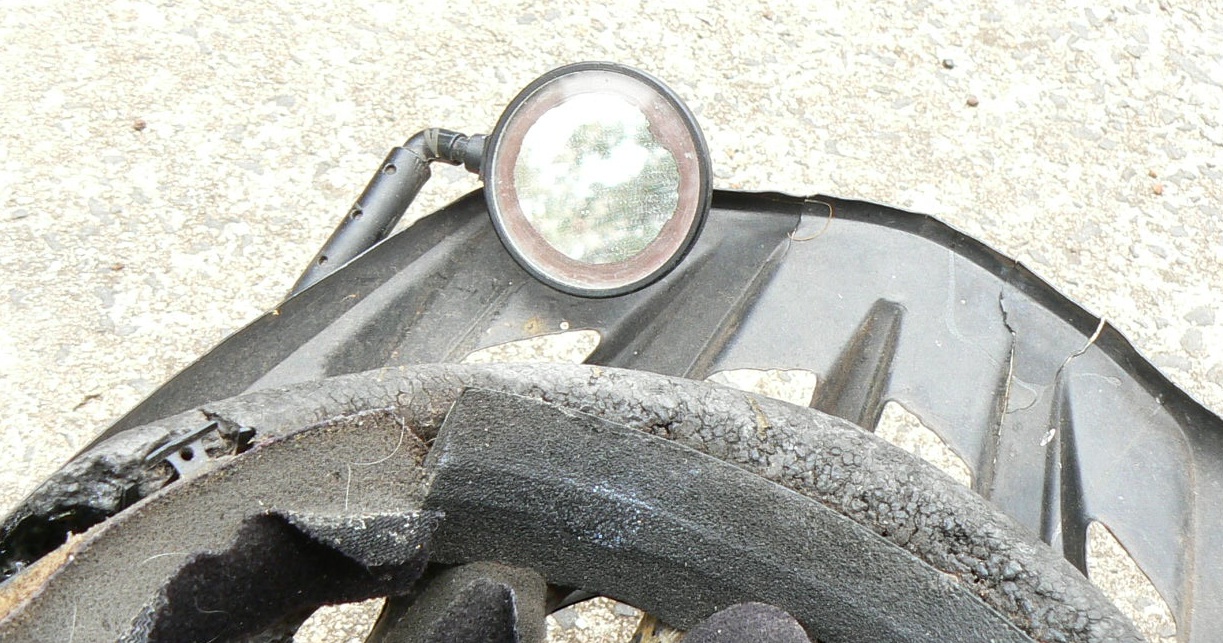 mirror on helmet